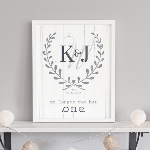 No Longer Two... Personalized Print