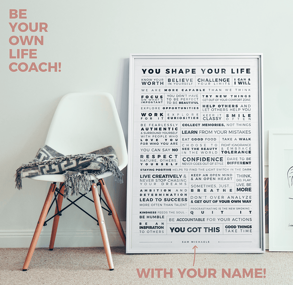 Manifesto Grid Personalized Print in a modern room