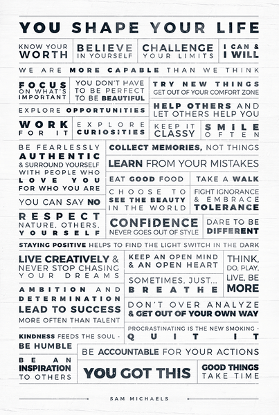 close up of the Manifesto Grid Personalized Print