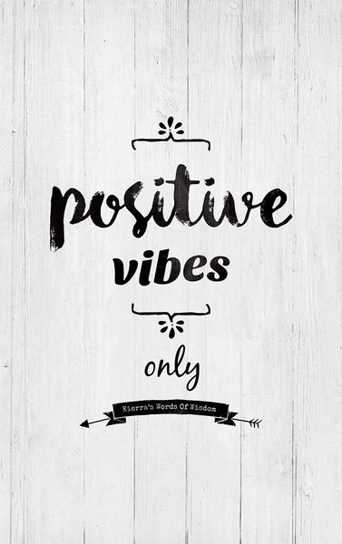close up view of the Positive Vibes Only personalized print