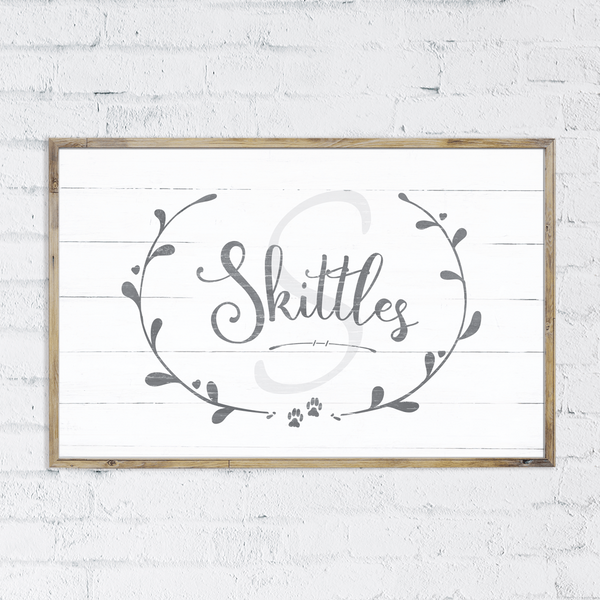 Rustic Kitty personalized print for your cat!