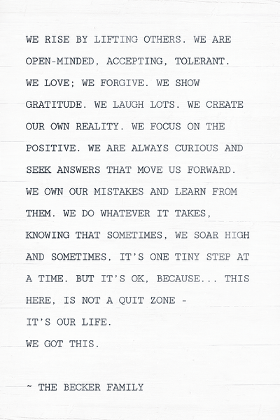 The Family Manifesto Personalized Print