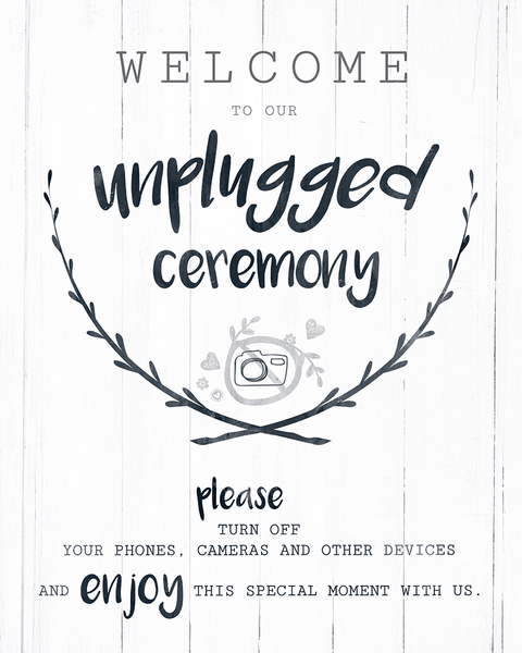 Close up of the Unplugged Ceremony print