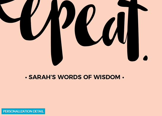 preview of the personalization on the Wake Up Personalized Print