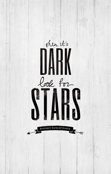 close up view of the When It's Dark personalized print